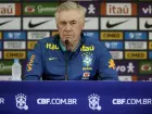 Ancelotti em coletiva de imprensa pela seleção brasileira
