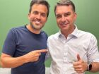 Pablo Marçal declarou apoio público à candidatura de Flávio Bolsonaro.