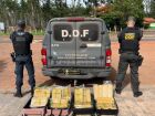 Tabletes de maconha foram encontrados em malas durante abordagem a ônibus na MS-164, em Ponta Porã