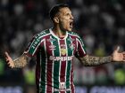 Montagem mostra Guilherme Arana com a camisa do Fluminense; lateral está perto de ser anunciado após exames médicos.