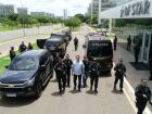 Viaturas da Polícia Federal escoltam Jair Bolsonaro até o hospital DF Star, em Brasília, para realização de exames médicos