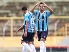 Grêmio comemora gol no primeiro tempo e encaminha classificação para a semifinal da Copinha.