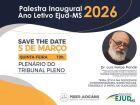 Filósofo Luiz Felipe Pondé ministra palestra inaugural do ano letivo de 2026 da Escola Judicial de MS.