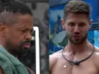 Leandro provoca Jonas durante faxina no banheiro do BBB 26, os dois trocam farpas e reforçam divisão entre grupos na casa.