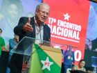José Dirceu durante evento de aniversário do PT, em Salvador, onde defendeu a candidatura de Haddad ao governo paulista.