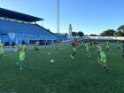 Depois de quase 24 horas de viagem, jogadores do Pantanal fizeram treino no Estádio Biancão, local da partida contra o Ji-Paraná