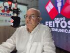 Prefeito Reus Fornari durante entrevista no estúdio do Giro Estadual de Notícias, falando sobre a retomada do Carnaval de Rio Verde.