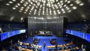Plenário do Senado Federal durante sessão, em Brasília