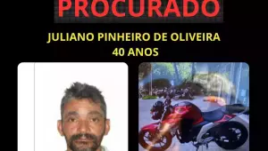 Cartaz divulgado com a imagem de Juliano e da motocicleta 