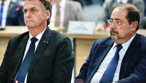 O ex-presidente da República Jair Messias Bolsonaro durante depoimento ao ministro Alexandre de Moraes 