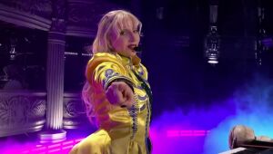Lady Gaga durante show na praia de Copacabana zona sul do Rio de Janeiro 
