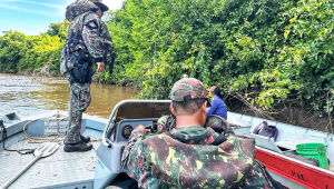 Equipe da Polícia Militar Ambiental durante fiscalização no Pantanal: operação aplicou quase R$ 1 milhão em multas