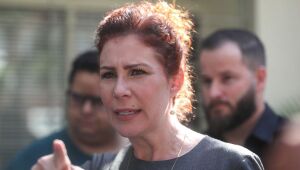 Deputada Carla Zambelli (PL-SP) durante pronunciamento sobre condenação pelo Supremo Tribunal Federal (STF)