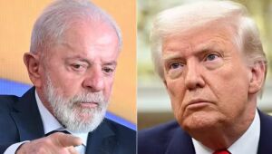 O presidente Luiz Inácio Lula da Silva e o seu contraparte dos Estados Unidos, Donald Trump 