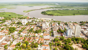 Vista aérea de Corumbá. Projetos em Corumbá e Ponta Porã recebem US$ 22 milhões do Focem após Brasil voltar a ter acesso ao fundo internacional.