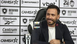 Davide Ancelotti foi apresentado como o técnico do Botafogo. 