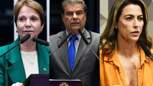 Os senadores: Tereza Cristina (PP), Nelsinho Trad (PSD) e Soraya (Podemos) votaram a favor da medida