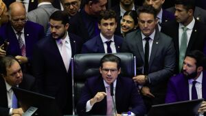 Hugo Motta retomou a cadeira da presidência da Câmara após protesto de bolsonaristas 