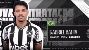 Zagueiro Gabriel Bahia, ex-Volta Redonda, é o novo reforço do Botafogo para a defesa.