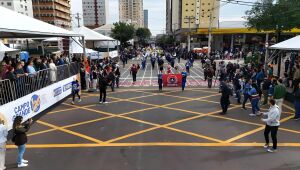 Mesmo com frio de 11°C, famílias lotaram a Avenida Afonso Pena para acompanhar o desfile cívico-militar dos 126 anos de Campo Grande.