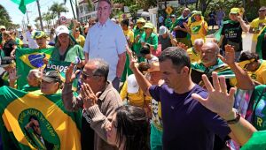 Manifestação em apoio a Jair Bolsonaro em Brasília no domingo, 31 de agosto de 2025.