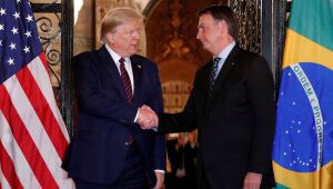 O presidente dos Estados Unidos, Donald Trump e o ex-presidente Jair Bolsonaro.