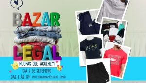 Estacionamento do TJMS será palco do Bazar Legal, com milhares de roupas doadas à venda