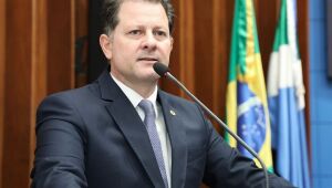 Deputado Renato Câmara, presidente da Comissão de Meio Ambiente, durante pronunciamento sobre sustentabilidade na ALEMS.