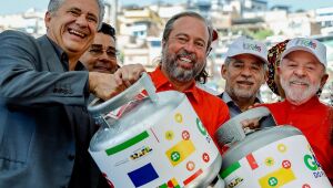 O Presidente da República, Luiz Inácio Lula da Silva, durante cerimônia de anúncio do Programa Gás do Povo.