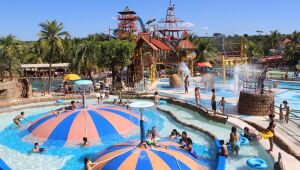 Parque Thermas dos Laranjais ocupa uma área de 300 mil metros quadrados em Olímpia, no interior de São Paulo.