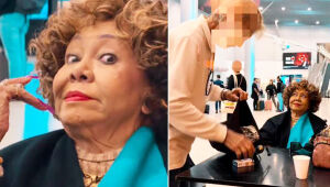 Sem perceber o engano, homem pediu fotos, autógrafo e ainda deixou os pertences aos cuidados de Alcione 