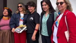 Janja, Simone Tebet e Sônia Guajajara participaram de visita ao Instituto Tamanduá, que antecedeu oficina do projeto Vozes dos Biomas