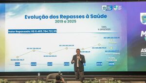 O governador Eduardo Riedel participou com uma palestra sobre 'Desenvolvimento e Gestão Pública'