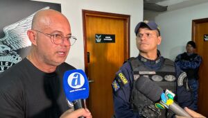 O delegado titular da Denar, Hoffman D'Ávila e o comandante da GCM, Alexandre Pedroso