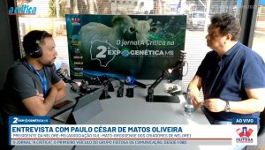 Paulo Matos, presidente da Nelore-MS, destaca geração de empregos, inclusão social e fortalecimento da pecuária na Expo Genética 2025, em Campo Grande.