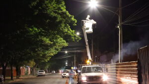 Mais de 4 mil lâmpadas de LED já foram instaladas em ruas e avenidas de Dourados em 2025