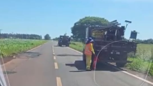 Obras de recuperação da MS-276 em Anaurilândia atendem indicação do deputado Antonio Vaz.