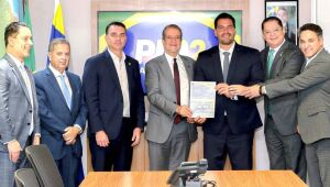 Capitão Contar foi recebido de volta ao PL em cerimônia com dirigentes e parlamentares do partido.