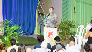 Governador Eduardo Riedel participa da abertura da 26ª Expo Sidrolândia, que vai até domingo.