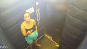 Imagens da câmera de segurança mostram Daiane Alves Souza