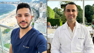 Médicos Vinícius dos Santos Oliveira (à esq), 35 anos e Luís Roberto Pellegrini Gomes, de 43 anos, foram mortos a tiros em Barueri (SP) por outro médico