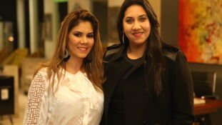 Daiana Capuci, da ABD, e a empresária Patricia Rodrigues, da Atalaia Móveis