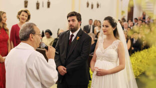 Os noivos, Camillo Zahran Gorges e Fernanda Melgarejo