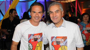 O prefeito da Capital, Marquinhos Trad e o governador Reinaldo Azambuja
