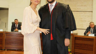 Antonia e o marido, juiz eleitoral Daniel Castro