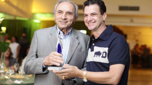 O empresário Ueze Elias Zahran e o colunista Fernando Soares