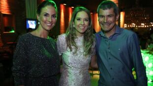 A delegada Ariene Murad, Laura e o promotor de Justiça Douglas Santos