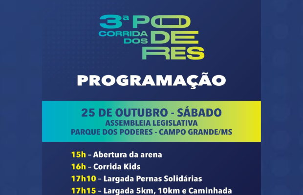 Corrida dos Poderes reúne 4,2 mil atletas neste sábado em Campo Grande