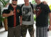 Jair e os amigos a caminho do show dos Stones em São Paulo.
