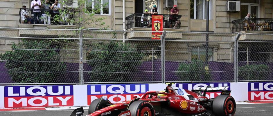 Hamilton surpreende e lidera 2º treino livre do GP do Azerbaijão em manhã dominada pela Ferrari